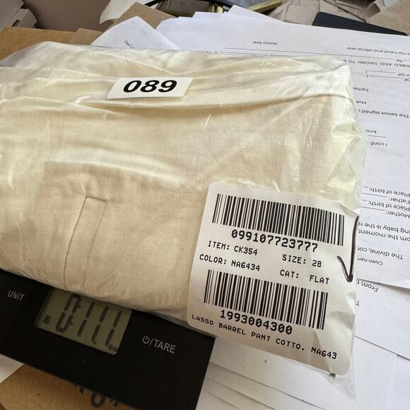 J.Crew Lasso Barrel Leg Pants Womens 28 White Cotton-Linen Blend Tapered CK354 - Picture 7 of 8